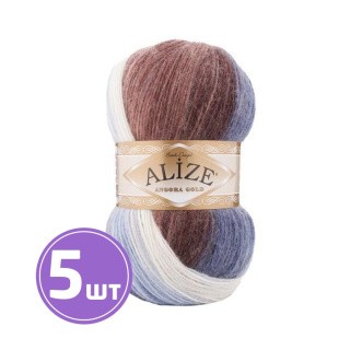 Пряжа ALIZE Angora Gold Batik (5735), голубо-бордовый, 5 шт. по 100 г