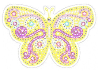 Мозаика из стикеров «Желтая бабочка»