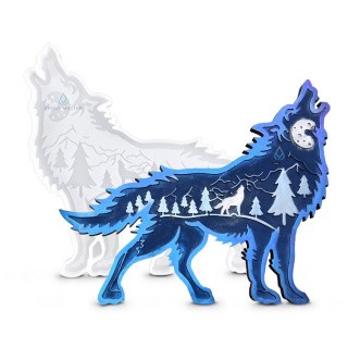 Силиконовый молд - Волк, 24x22см 1 шт. Силиконовый молд - Волк, 24x22см 1 шт.