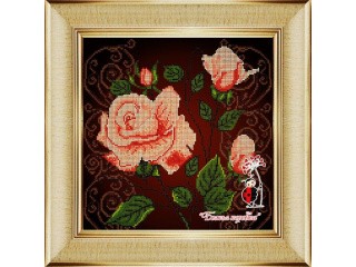 Рисунок на ткани «Чайная роза»