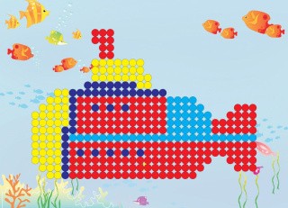 Набор для творчества «Мозаика. Подводная лодка», 20,5x29 см, Hobbius