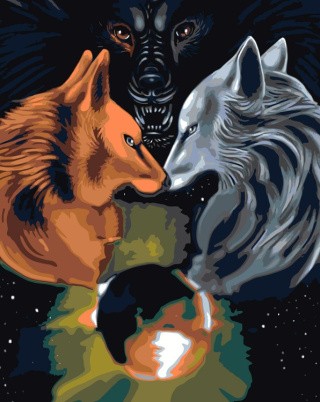 Картина по номерам «Волки»