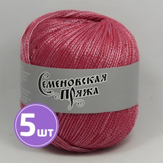 Пряжа Семеновская Test 86 (21280), вишня-розовый, 5 шт. по 100 г