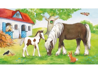 Пазлы «Лошадь с жеребёнком»