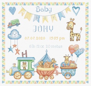 Набор для вышивания «Baby Boy Record» Набор для вышивания «Baby Boy Record»