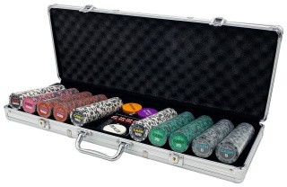 Покерный набор CASH, 500 фишек с номиналом в чемодане