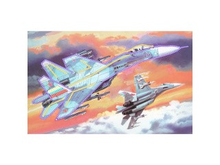 Рисунок на шелке «ВВС России»