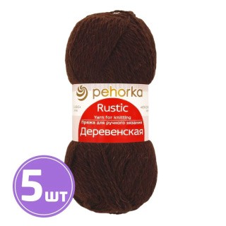 Пряжа Пехорка Деревенская (17), шоколад, 5 шт. по 100 г Пряжа Пехорка Деревенская (17), шоколад, 5 шт. по 100 г