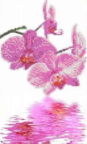 Рисунок на ткани «Орхидеи»