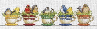 Набор для вышивания «Птицы в чашках»