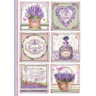 Бумага рисовая «Provence cards. Открытки Прованса», 21x29,7 см, Stamperia