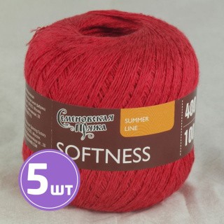 Пряжа Семеновская Softness (30171), гвоздика 5 шт. по 100 г Пряжа Семеновская Softness (30171), гвоздика 5 шт. по 100 г