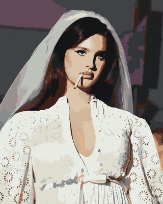 Картина по номерам «Lana Del Rey Лана Дель Рей: в платье»
