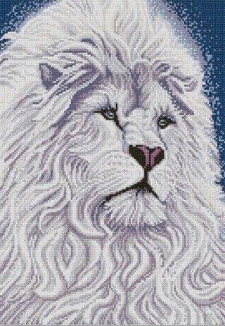 Рисунок на ткани «Белый лев»