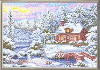 Рисунок на ткани «Зима»