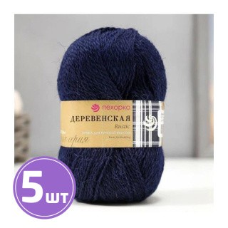 Пряжа Пехорка Деревенская (04), темно-синий, 5 шт. по 100 г Пряжа Пехорка Деревенская (04), темно-синий, 5 шт. по 100 г