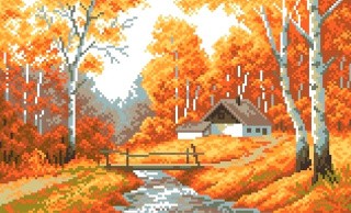 Рисунок на ткани «Осенняя пора»