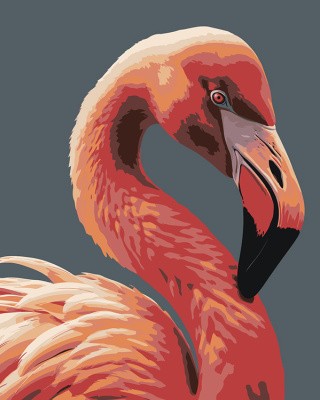 Картина по номерам «Грациозный фламинго»