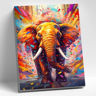 Картина по номерам «Радужный слон» Картина по номерам «Радужный слон»