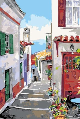 Картина по номерам «Средиземноморская улочка»