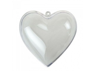 Сердце пластиковое половинками (d 10 см), 2 шт.
