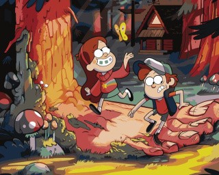 Картина по номерам «Gravity Falls Гравити Фолз: Мейбл и Диппер»