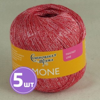 Пряжа Семеновская Mone (5524), гвоздика-розовый, 5 шт. по 100 г Пряжа Семеновская Mone (5524), гвоздика-розовый, 5 шт. по 100 г