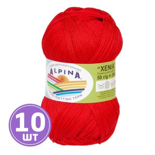 Пряжа Alpina XENIA (180), красный, 10 шт. по 50 г