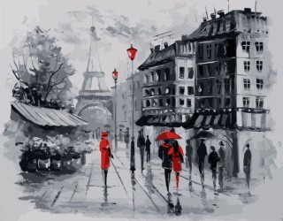 Картина по номерам «Улицы Парижа» Картина по номерам «Улицы Парижа»