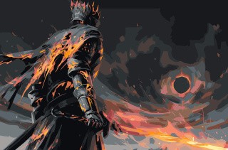Картина по номерам «Dark Souls Дарк Соулс: Душа пепла»