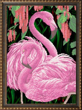 Рисунок на ткани «Фламинго»