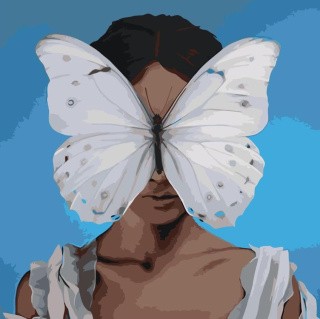 Картина по номерам «Девушка-бабочка»