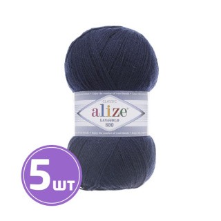 Пряжа ALIZE LanaGold 800 (58), темно-синий, 5 шт. по 100 г Пряжа ALIZE LanaGold 800 (58), темно-синий, 5 шт. по 100 г