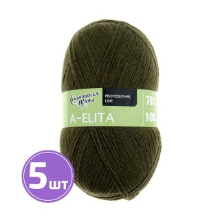 Пряжа Семеновская A-elita (235), олива 5 шт. по 100 г Пряжа Семеновская A-elita (235), олива 5 шт. по 100 г