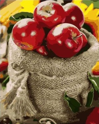 Картина по номерам «Мешок яблок» Картина по номерам «Мешок яблок»