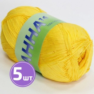 Пряжа SEAM АННА 16 (302), лимон, 5 шт. по 100 г Пряжа SEAM АННА 16 (302), лимон, 5 шт. по 100 г