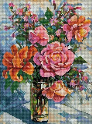 Алмазная вышивка «Натюрморт с розами»