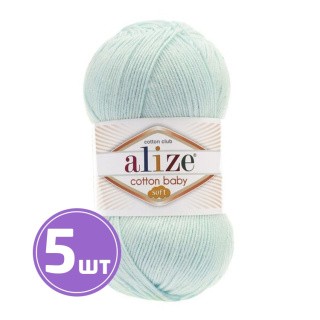 Пряжа ALIZE Cotton Soft Baby (514), светло-салатовый, 5 шт. по 100 г