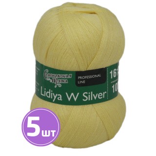 Пряжа Семеновская Lidiya W silver (120825), попкорн, 5 шт. по 100 г Пряжа Семеновская Lidiya W silver (120825), попкорн, 5 шт. по 100 г