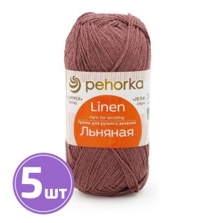 Пряжа Пехорка Льняная (377), кофейный, 5 шт. по 100 г Пряжа Пехорка Льняная (377), кофейный, 5 шт. по 100 г