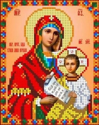 Рисунок на ткани «Богородица Отрада и утешение»