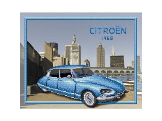 Рисунок на габардине «Citroen»