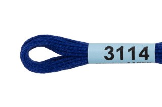 Нитки для вышивания Gamma мулине, 24 шт. по 8 м, цвет: 3114 синий