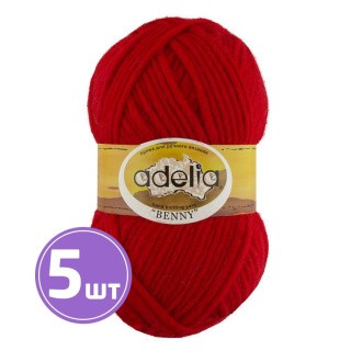 Пряжа Adelia BENNY (771), красный, 5 шт. по 100 г Пряжа Adelia BENNY (771), красный, 5 шт. по 100 г