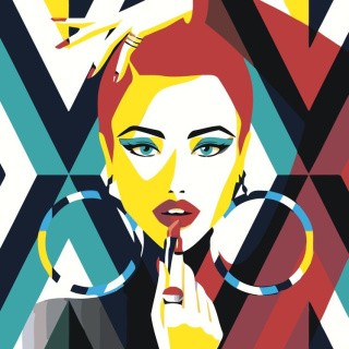 Картина по номерам «Девушка с помадой» Картина по номерам «Девушка с помадой»