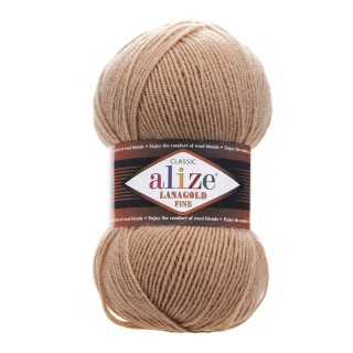 Пряжа ALIZE LanaGold Fine (Ализе Лана голд файн) (466), темно-бежевый, 5 шт. по 100 г Пряжа ALIZE LanaGold Fine (Ализе Лана голд файн) (466), темно-бежевый, 5 шт. по 100 г