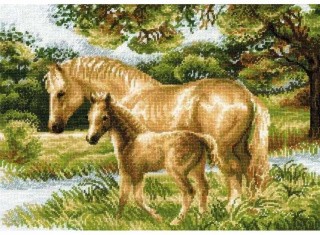 Набор для вышивания «Лошадь с жеребёнком»