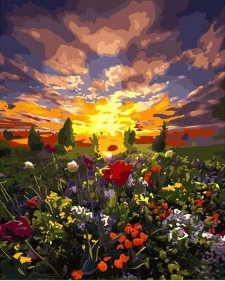 Картина по номерам «Цветочное поле» Картина по номерам «Цветочное поле»