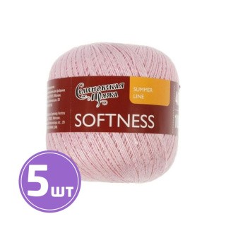 Пряжа Семеновская Softness (30033), бледная роза 5 шт. по 100 г Пряжа Семеновская Softness (30033), бледная роза 5 шт. по 100 г