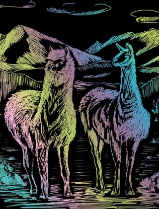 Набор для творчества «Гравюра. Ламы», 20x25,5 см, Hobbius Набор для творчества «Гравюра. Ламы», 20x25,5 см, Hobbius